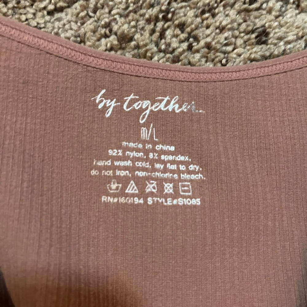 Together Mauve Ribbed Tank Top - Picture 4 of 4